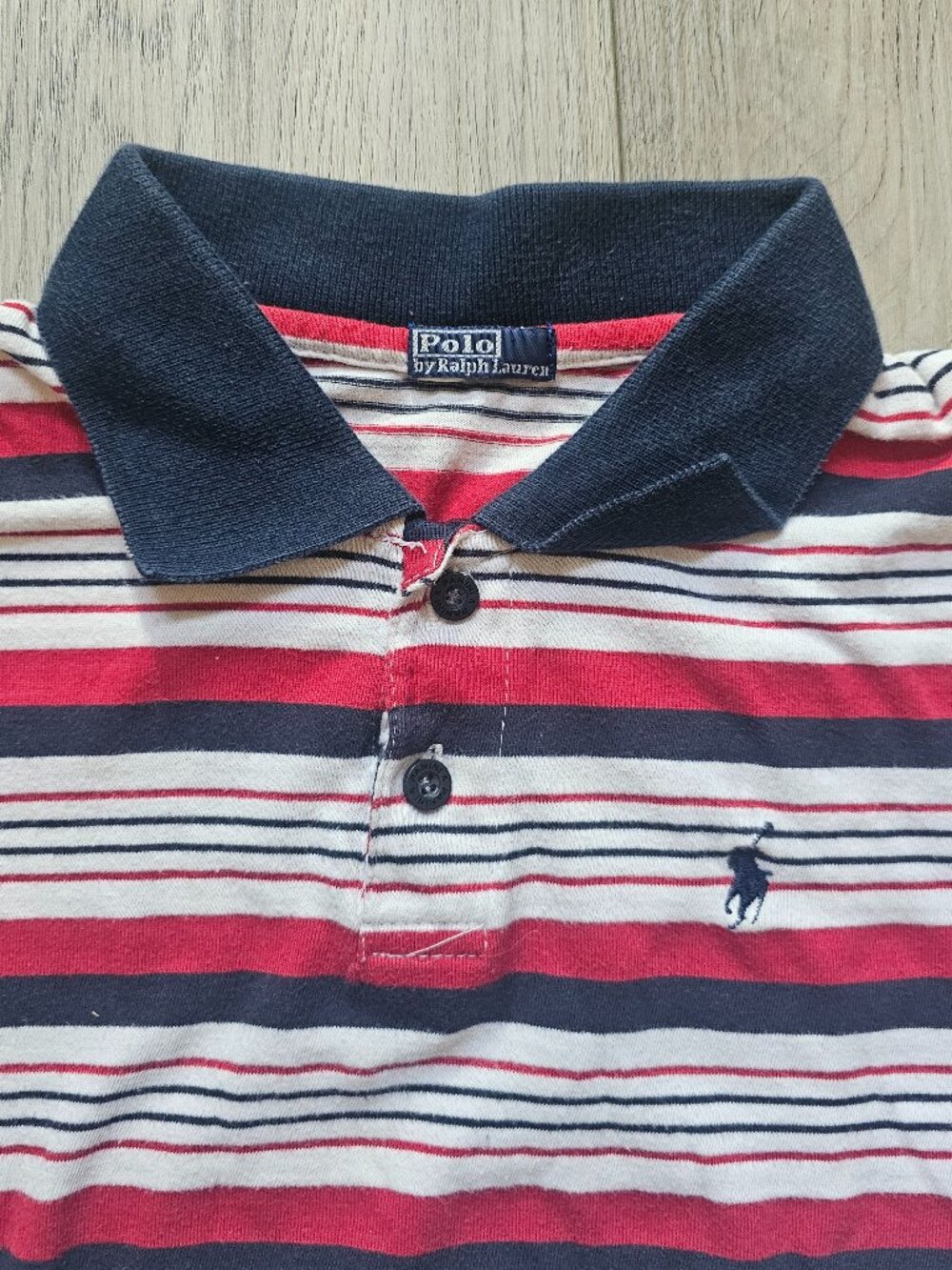 Vintage Polo Ralph Lauren Striped Short Sleeve Polo Shirt • Size XS - Picture 4 of 7